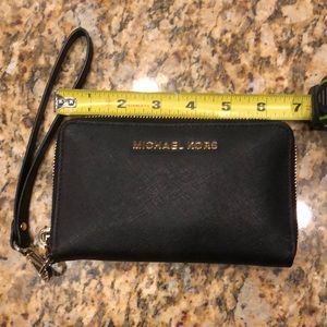 Black Michael Kors wristlet wallet
